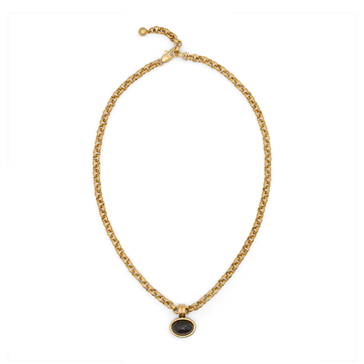  Black pendant necklace