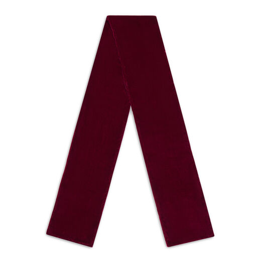 Burgundy velvet scarf