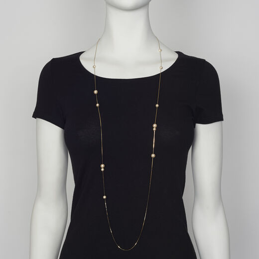 Petite cotton pearl necklace by Anq