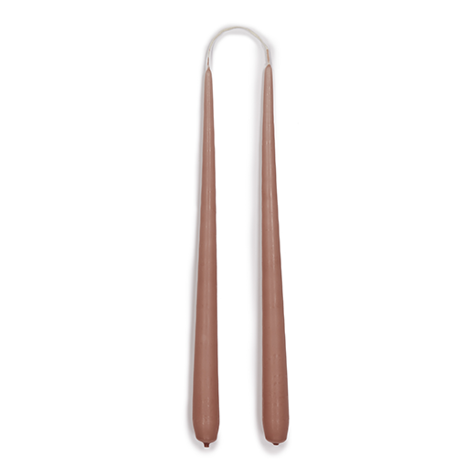 Dusky pink tapered candles