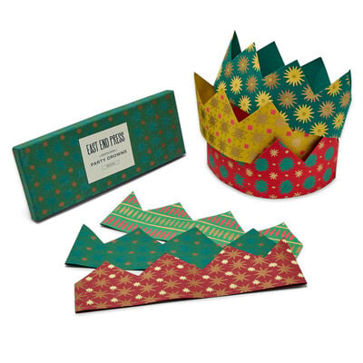 Festive paper crowns - pack of 6