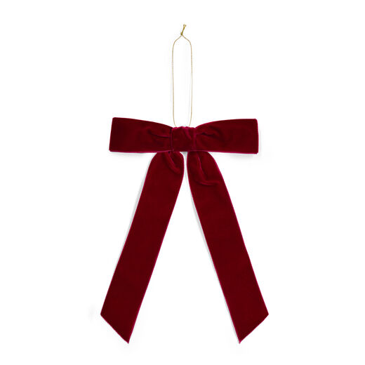 Plum bow decorations set of 2