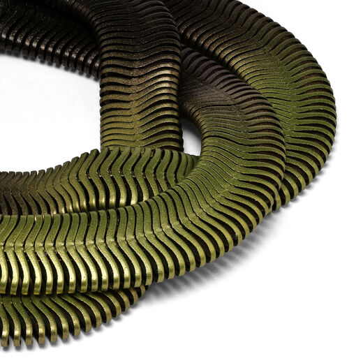 Black and chartreuse three strands bracelet by Sarah Cavender