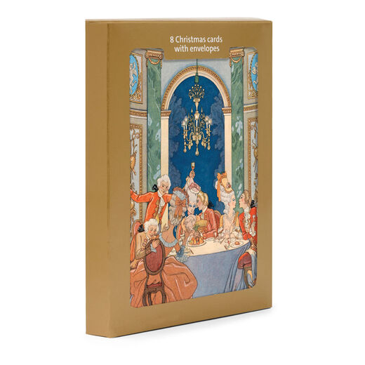 Festive dinner Christmas cards (pack of 8)