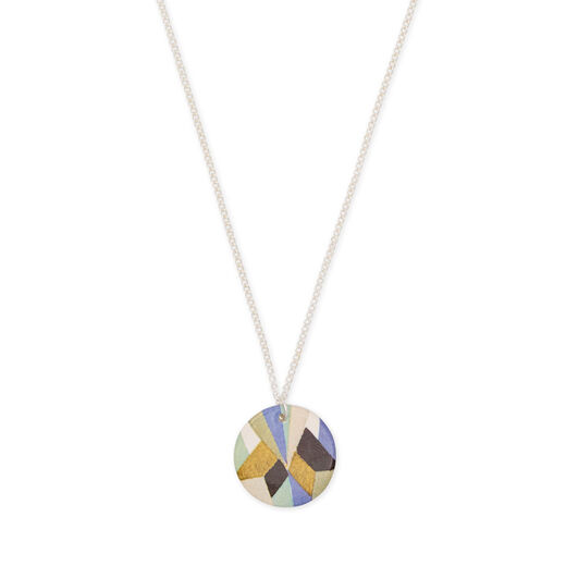 Art Deco ceramic pendant necklace