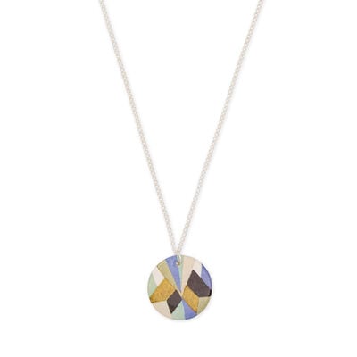 Art Deco ceramic pendant necklace