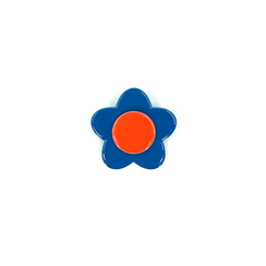 Blue flower brooch