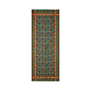 Green embroidered wool scarf
