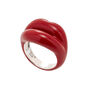 Classic red Hotlips ring by Solange - small