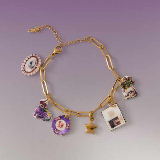 Comedy, History and Tragedy charm bracelet by Pindex Studio