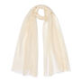 Ivory merino scarf by Kashmir Loom