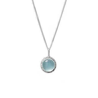 Aqua chalcedony necklace by Mirabelle