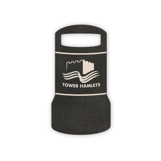 Tower Hamlets wooden pin badge