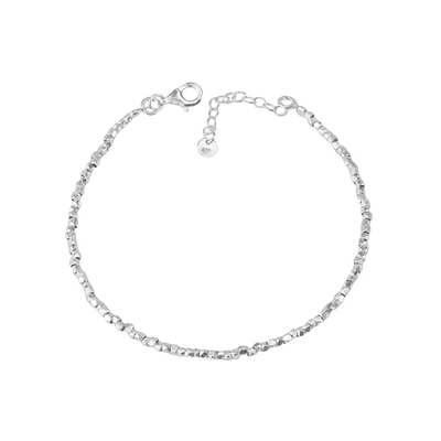 Silver bead bracelet by Mounir