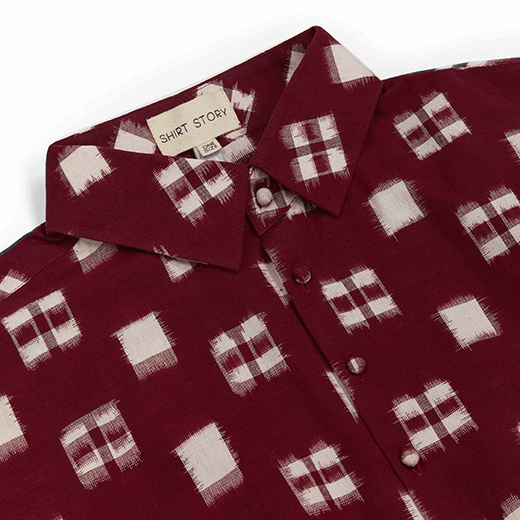 Red ikat shirt