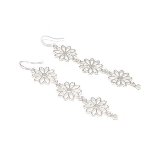 Flower drop earrings