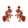 Horse beadwork earrings by Olivia Dar