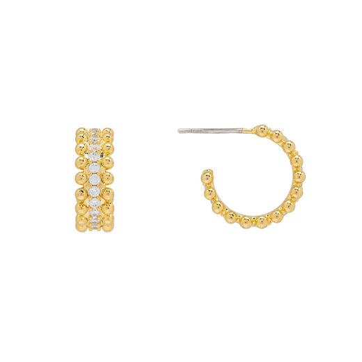 Crystal mini hoop earrings