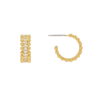 Crystal mini hoop earrings