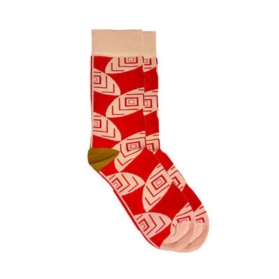 Maasai red & pink socks by Afropop