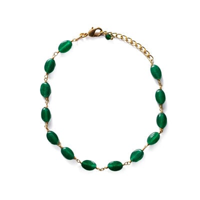Green onyx pebble bracelet by Mirabelle