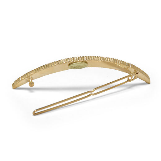 Blue crescent barrette clip