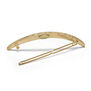 Blue crescent barrette clip