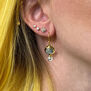 Pearl and chalcedony earrings by Mirabelle