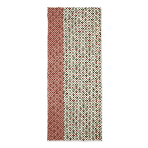 Peach trellis wool scarf