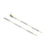 Mixed metal simple drop earrings by Kate Trouw