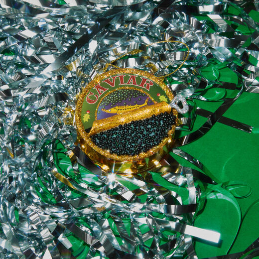 Caviar tin decoration