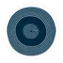 Navy striped cashmere beret