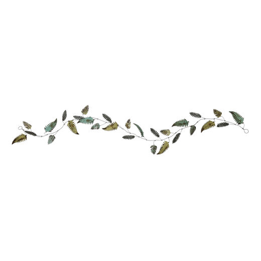 Metal fern garland by the green shades