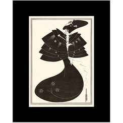 The Black Cape by Aubrey Beardsley - 8 x 10" mounted print