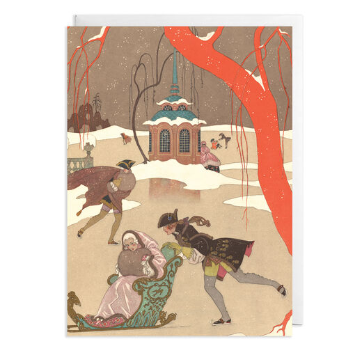 Ice skaters Christmas cards (pack of 8)
