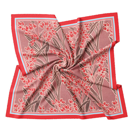 E. A. S&eacute;guy pink floral neckerchief