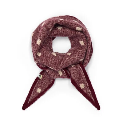 Wine cashmere triangle scarf