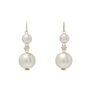 Cotton pearl and crystal earrings by Anq