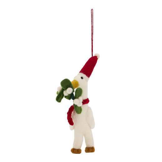 Mistletoe goose Christmas decoration