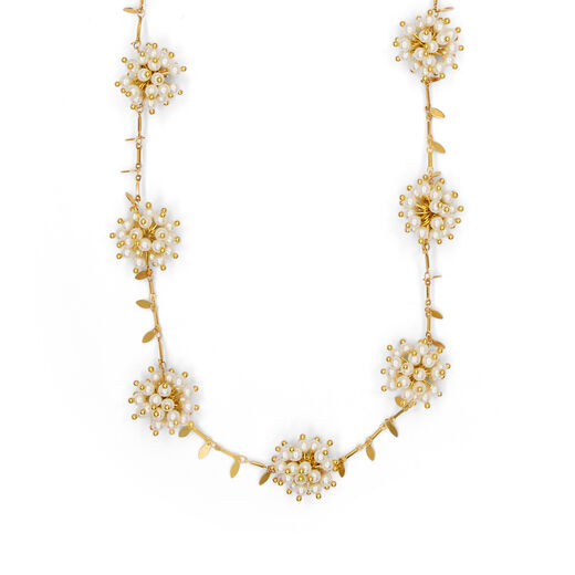 Faux pearl cluster necklace by Fotini Liami