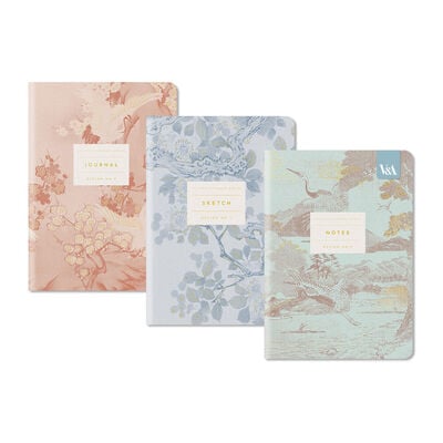 Eastern elegance B6 notebooks - set of three