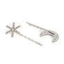 Moon and star hairclip duo