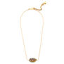 Beaded knit pendant necklace by Milena Zu