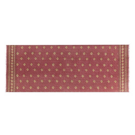 Diamond pattern wool blend scarf