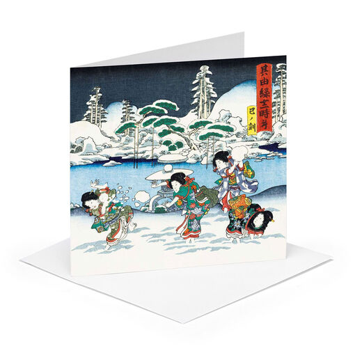 Snowball scene Christmas cards (pack of 8)