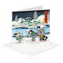 Snowball scene Christmas cards (pack of 8)