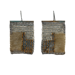 Rectangle hook earrings by Milena Zu
