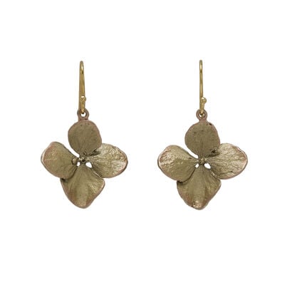 Hydrangea hook earrings by Michael Michaud