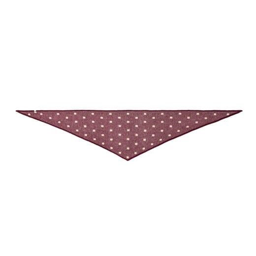 Wine cashmere triangle scarf