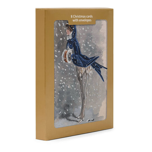 Snow Ballet swallow costume Christmas cards (pack of 8)